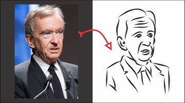 Bernard Arnault | Line Art in CorelDraw 2021