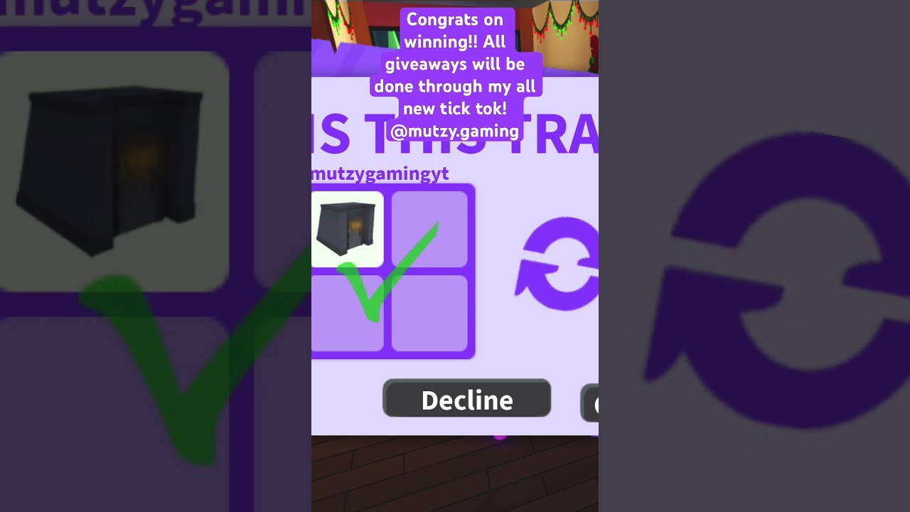 Adopt me Giveaway Winner! 