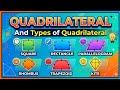 What is Quadrilateral. Types of Quadrilateral. Rectangle, Square, Rhombus, Trapezium, Parallelogram