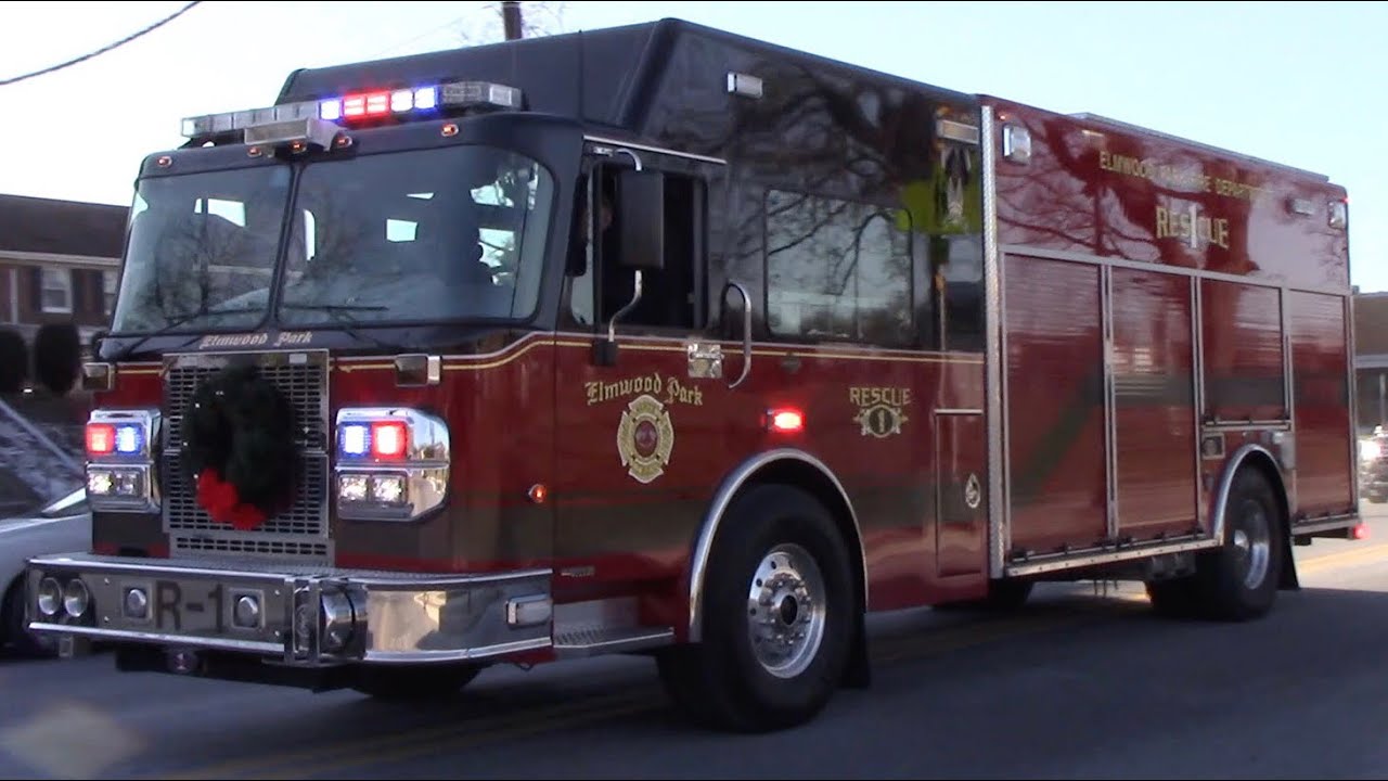 Elmwood Park Fire Department Rescue 1 Responding 122019 YouTube