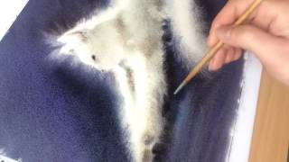 Watercolor cat with ArtdeNata
