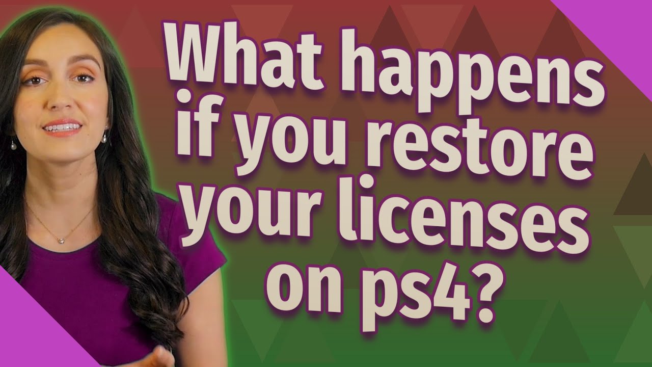 What happens if you restore your licenses on ps4?