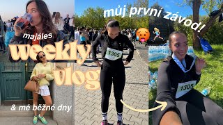 BĚŽELA JSEM MŮJ PRVNÍ ZÁVOD! 🥵🏃🏼‍♀️ | weekly vlog