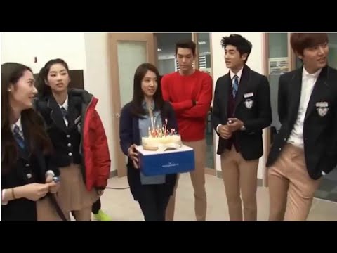 Lee Min Ho ♥ Park Shin Hye ♥ Kim WooBin happy birthday Kim Ji won love moment - BE IN LOVE  박신혜♥이민호