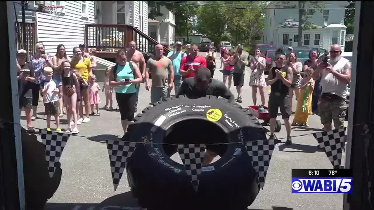 Bangor man flipping 400lb tire to fundraise for Maine veterans YouTube