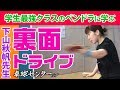 [卓球] 学生最強クラスのペンドラに学ぶ裏面ドライブのコツ