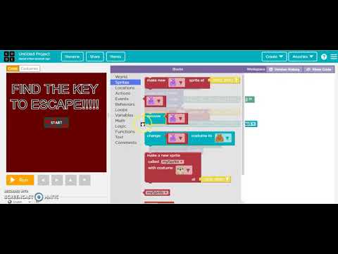 how to make a horror game in sprite lab in CODE.ORG - By ARADHYA (PART1 ...