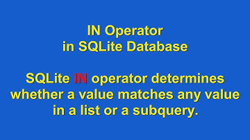 How to use IN Operator using SQLite