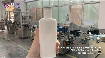Straight line Automatic Shampoo Bottle Liquid Filling Capping Labeling Machine Production Line