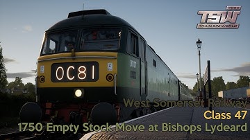 1750 Empty Stock Move at Bishops Lydeard - West Somerset Railway - Class 47 - Train Sim World 2020