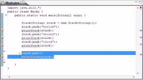 Intermediate Java Tutorial   14   Stacks, push, pop
