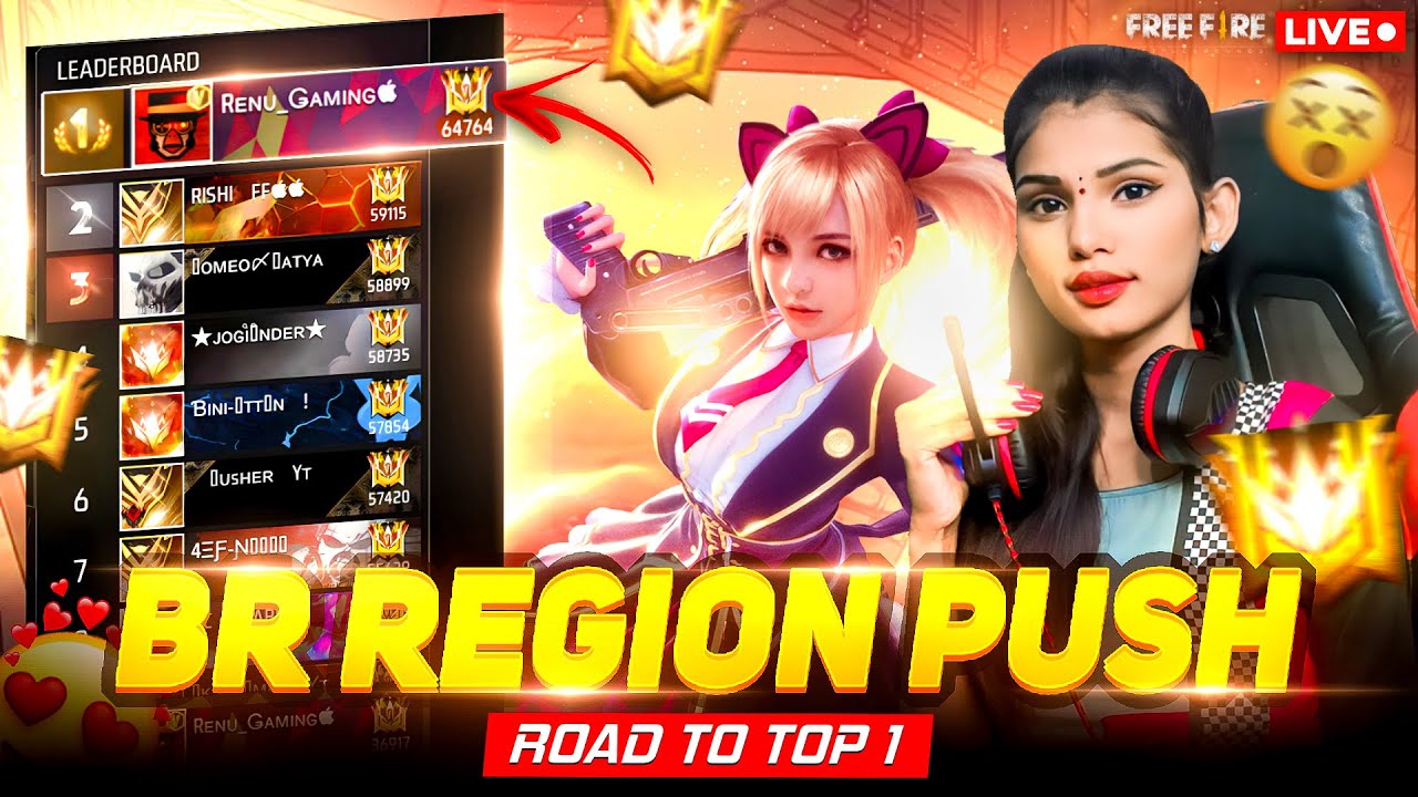 GRANDMASTER PUSH - GIRL LIVE STREAM - GARENA FREE FIRE - YouTube