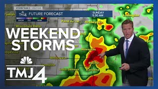 Temps rise into 60s but thunderstorms are possible this weekend
