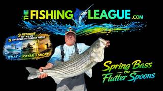 STRIPED BASS Are HERE! Flutter Spoon Bite Heating Up + Fishing League April Winners Announced | Bay