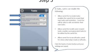 App4Care Tutorial: carer app - Configuration - Tasks