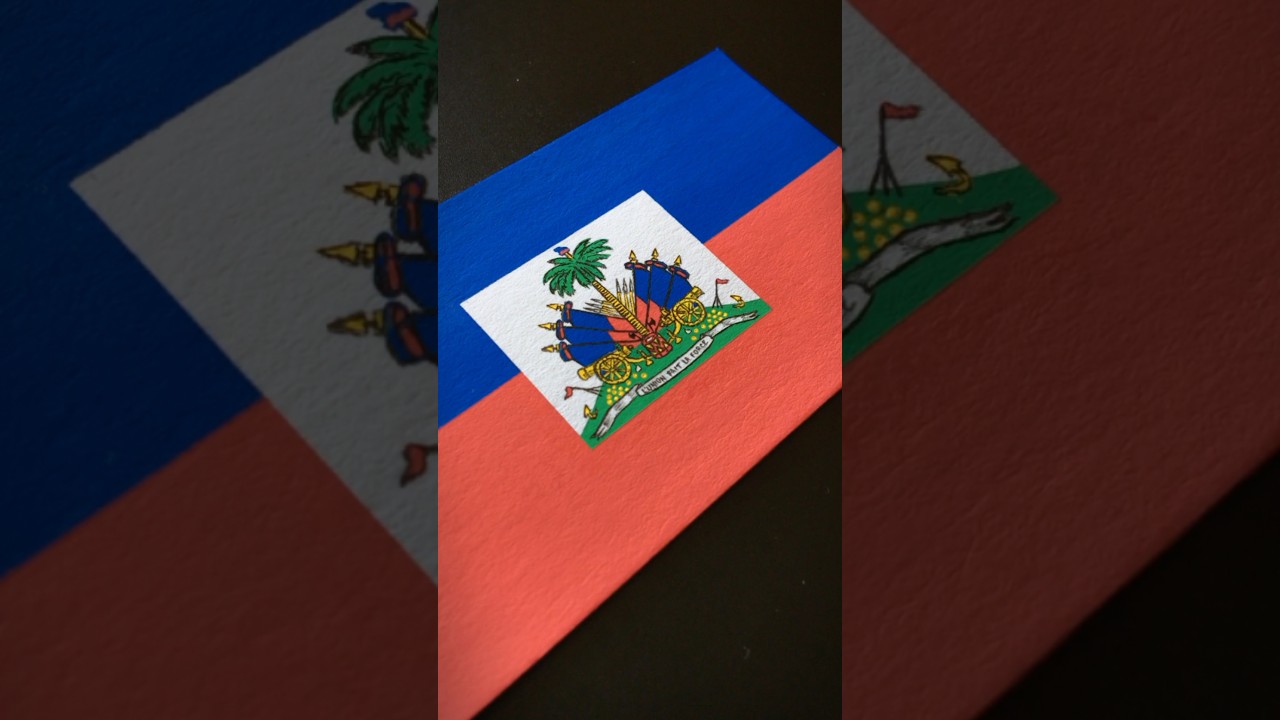 HAITI 🇭🇹 Flag Drawing 