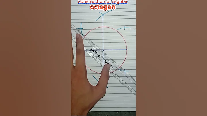 how to construct octagon #construction #compass