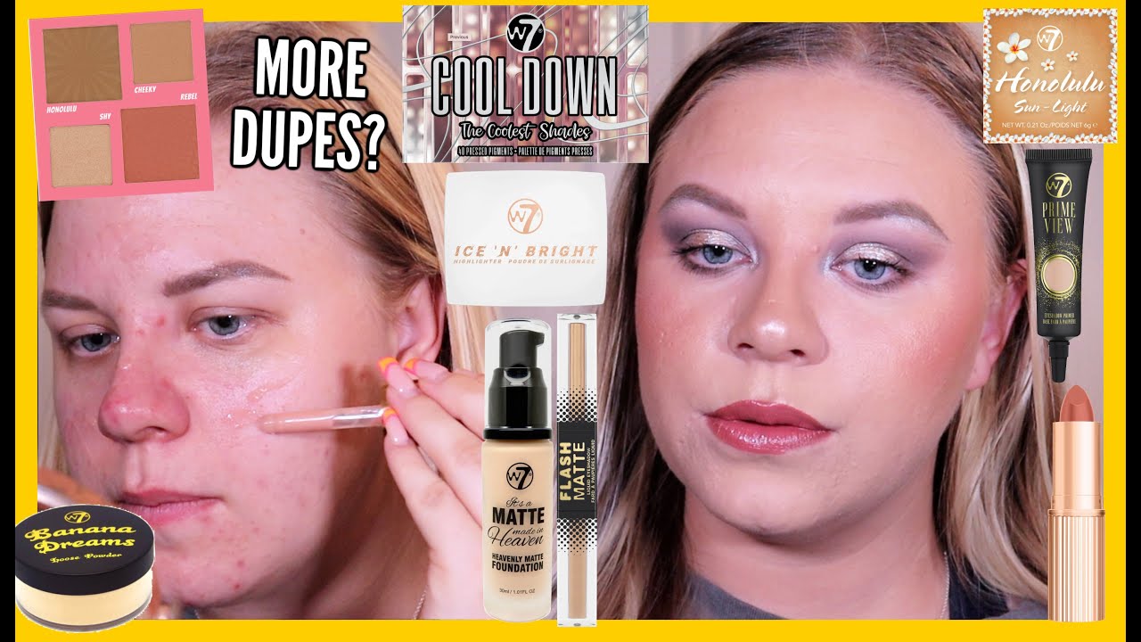 FULL FACE OF W7 MAKEUP 💛 MORE DUPES? makeupwithalixkate YouTube