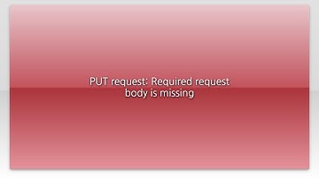 PUT request: Required request body is missing