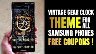 Best theme for all Samsung Phones - Free Coupons - Vintage Gear Clock Theme screenshot 2