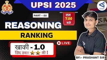 UP SI Exam 2025 | Ranking  | Reasoning Class | By Prashant Sir | #airGurukul