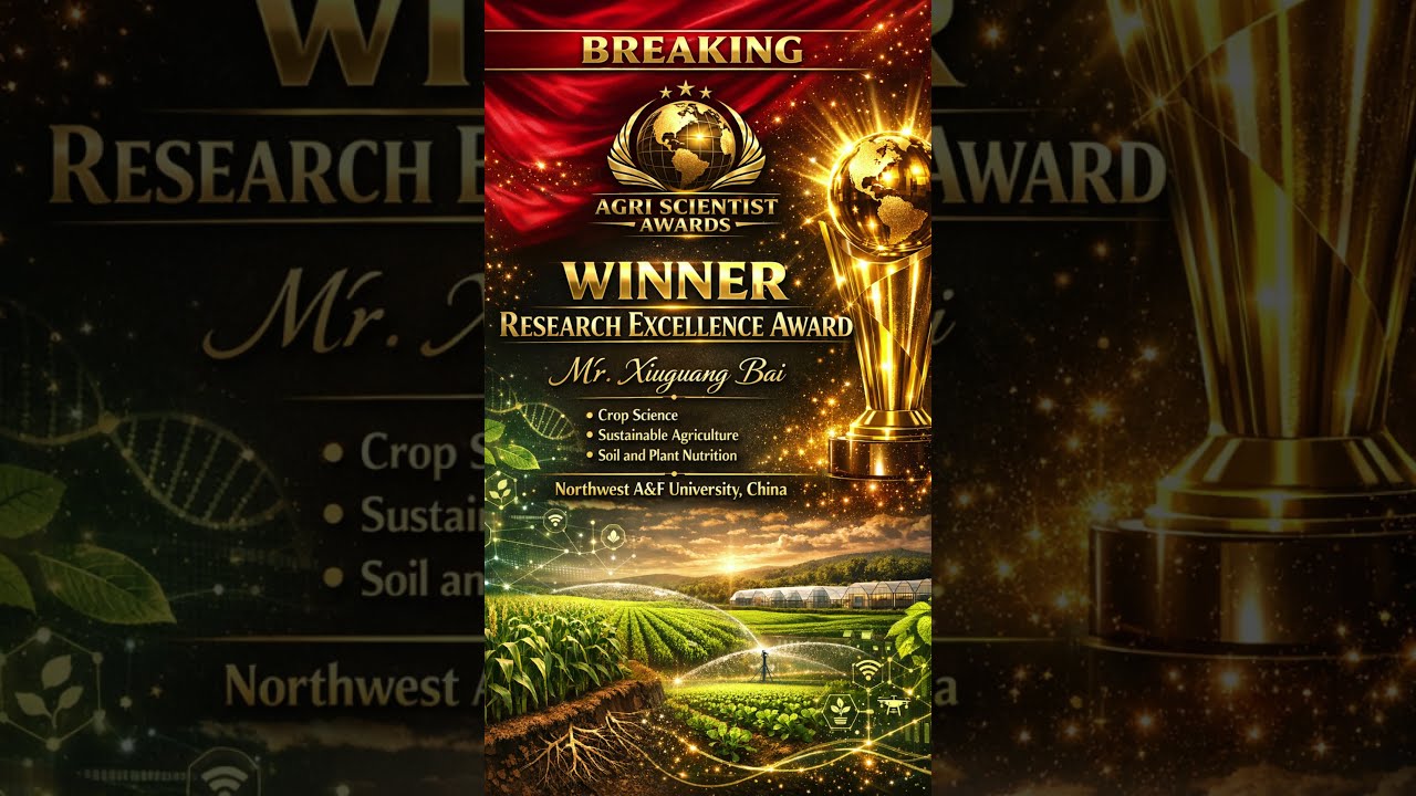 Agri Scientist Awards Winner Mr Xiuguang Bai Research Excellence Award