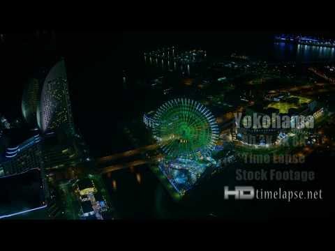 Yokohama, Japan - UHD Ultra HD 2K 4K 8K Video Time Lapse Stock Footage Royalty-Free