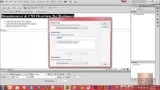 Dreamweaver and CSS Overview for Beginners