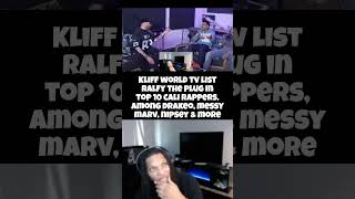 Kliff World TV list RALFY THE PLUG in TOP 10 CALI RAPPERS, among Drakeo, Messy Marv, Nipsey &amp; more