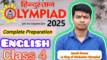 Hindustan Olympiad 2025 Class 4 English 🔥 Important Questions by @AyushConnection King of Hindustan 
