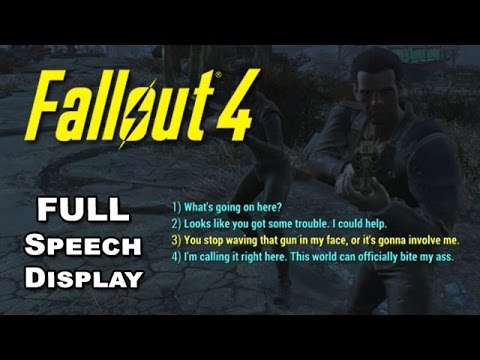 FALLOUT 4: Get Back FULL Speech Display! - Full Dialogue Interface Mod (Fallout 4 Mods)