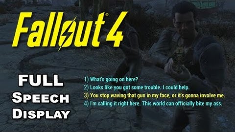 FALLOUT 4: Get Back FULL Speech Display! - Full Dialogue Interface Mod (Fallout 4 Mods)
