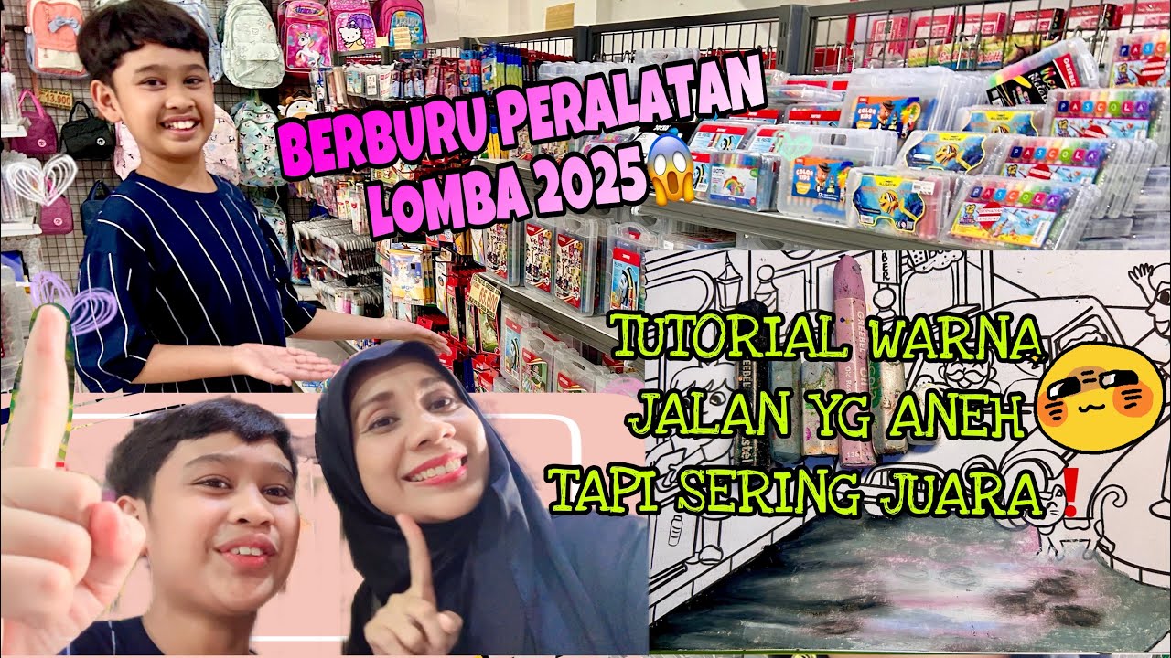 BERBURU JUARA 123 PERALATAN LOMBA TERBAIK❗️🤩 MEWARNAI TANAH UNIK CRAYON PASCOLA GREEBEL❗️