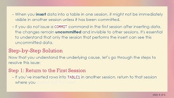 Resolving the No Rows Selected Issue in SQL Developer