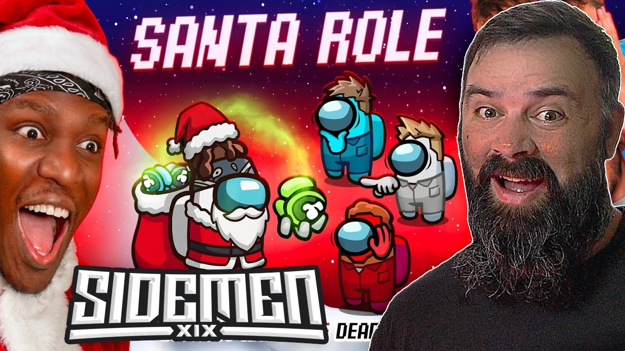 Рождественский спецвыпуск Sidemen Among Us: роль Санты с BurntPeanut!! (Реакция) | OrvieWoah реаг...