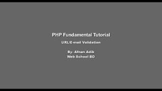 PHP Fundamental Tutorial-29(Email Validation)