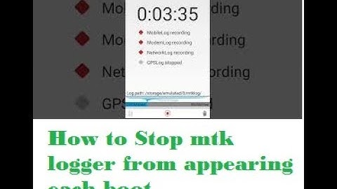how to disable mtk logger