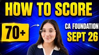 CA Foundation Sept 26 strategy | CA foundation | ICAI Chartered Accountant #cafoundation