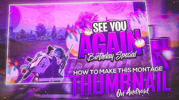 Make This Amazing🔥 Pubg Mobile Montage Thumbnail on Android | BGMI THUMBNAIL | GFX Gaming Yt