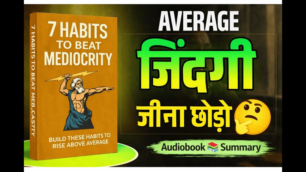 7 Habits To Beat Mediocrity | Book Summary in Hindi | audio books | Book Summary Universe