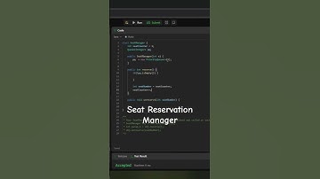 Seat Reservation Manager Leetcode Solution #leetcode #java #coding #algorithm #programming #dsa