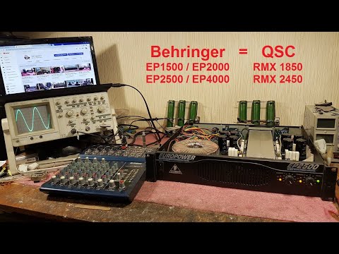 Behringer EP2500, EP4000, EP1500, EP2000 ремонт обзор QSC RMX 2450, RMX 1850, Solton Craaft C1600n