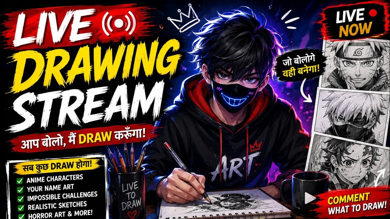 LIVE DRAWING STREAM - YouTube
