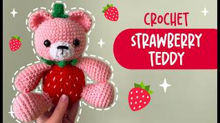 🍓 How to Crochet Strawberry Teddy Amigurumi | Step by Step Crochet Tutorial | Lala Crochet Boutique