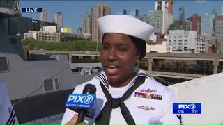 Parade of ships arrive in NY for Fleet Week