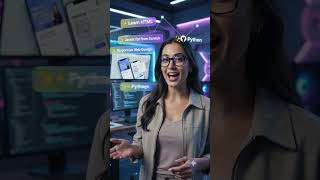 Learn HTML CSS JavaScript Python in One Course 🚀#ytshorts #coding #viralvideo