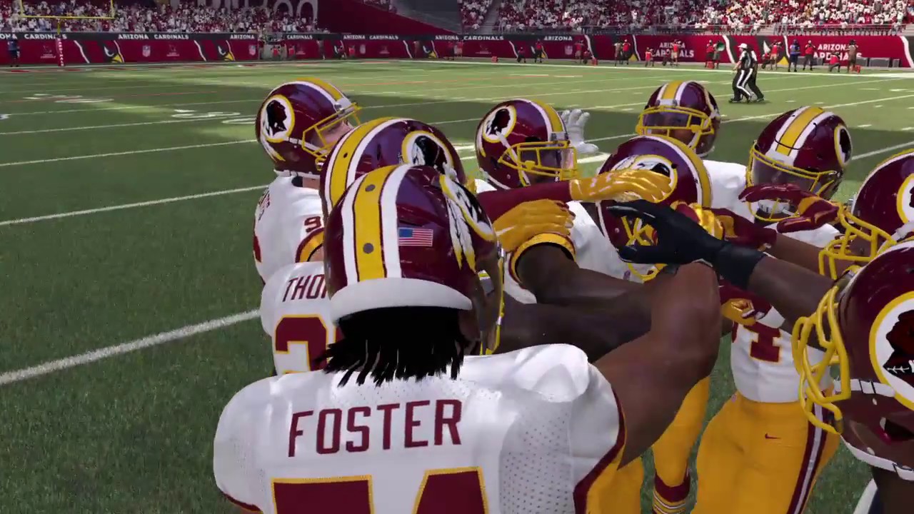 NFL Week 13 - Washington Redskins vs  Arizona Cardinals - Full Game - Simulation Nation