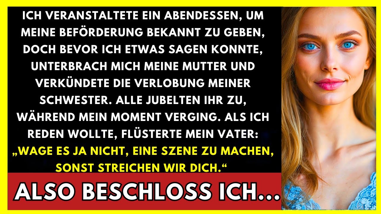 Dinner Für Meine Beförderung—Mama Unterbrach Und Rief Die Verlobung Meiner Schwester Aus…