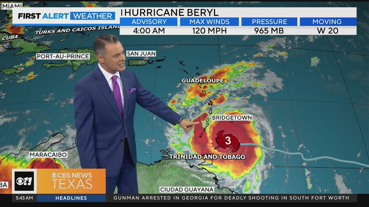 Caribbean braces for "extremely dangerous" Hurricane Beryl - YouTube