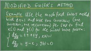 Modified Euler's Method. Taylor's Method of order 4. Examples.